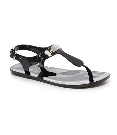 michael kors plate jelly sandals black|Michael Kors sandals price.